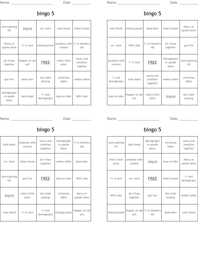 bingo 5