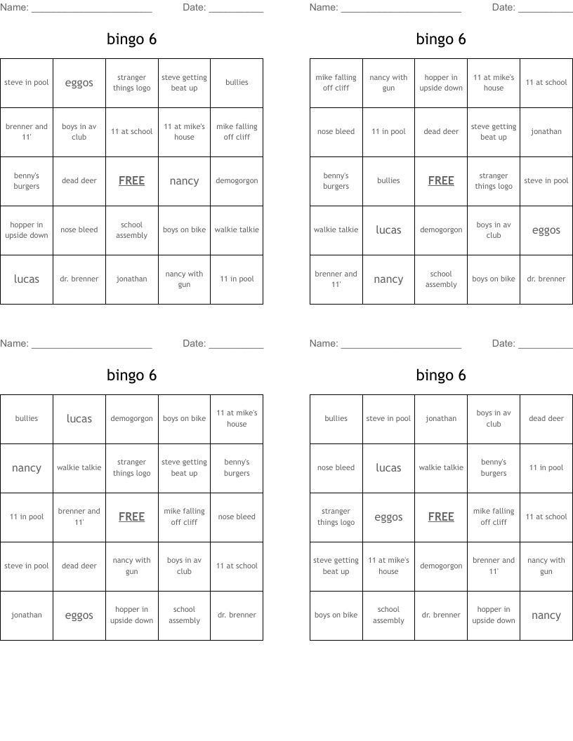 bingo 6