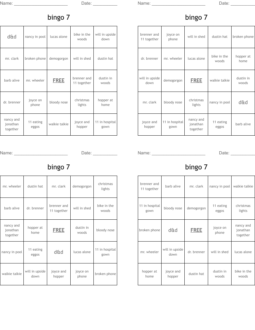 bingo 7