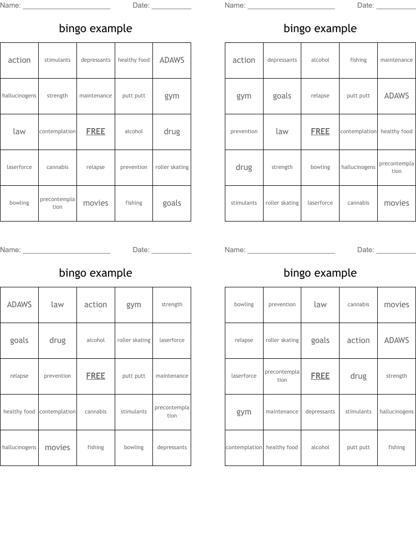 bingo example