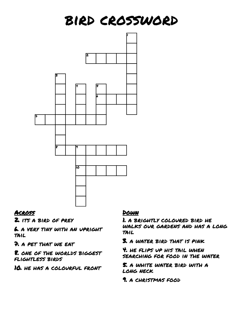 bird crossword
