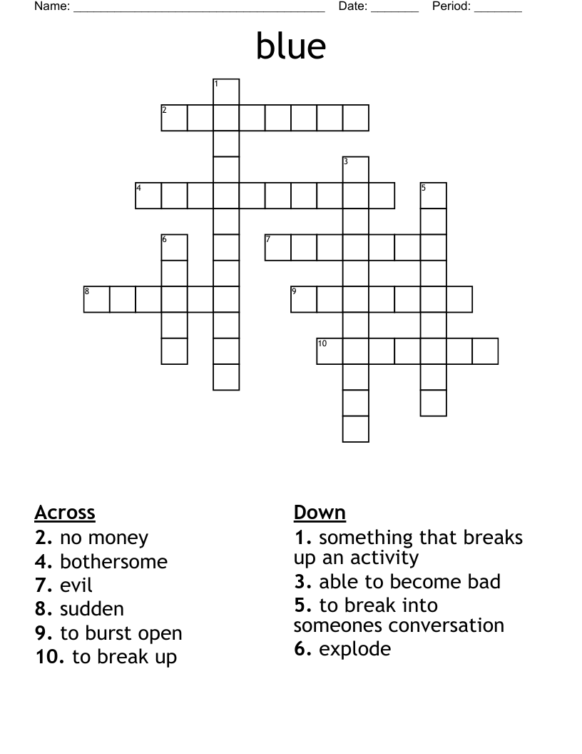 blue Crossword