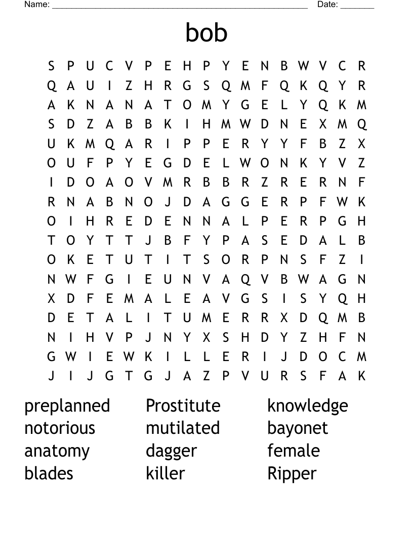 bob Word Search