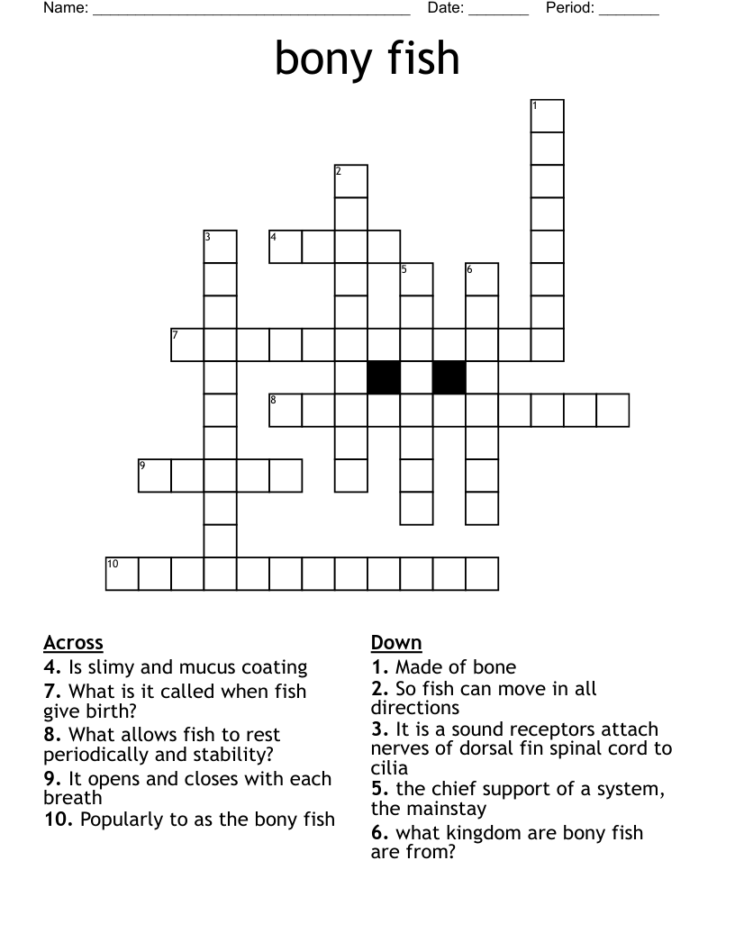 bony fish Crossword