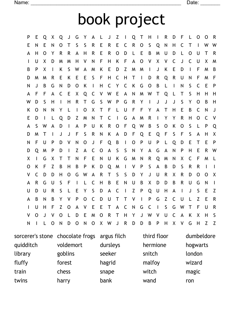 book project  Word Search