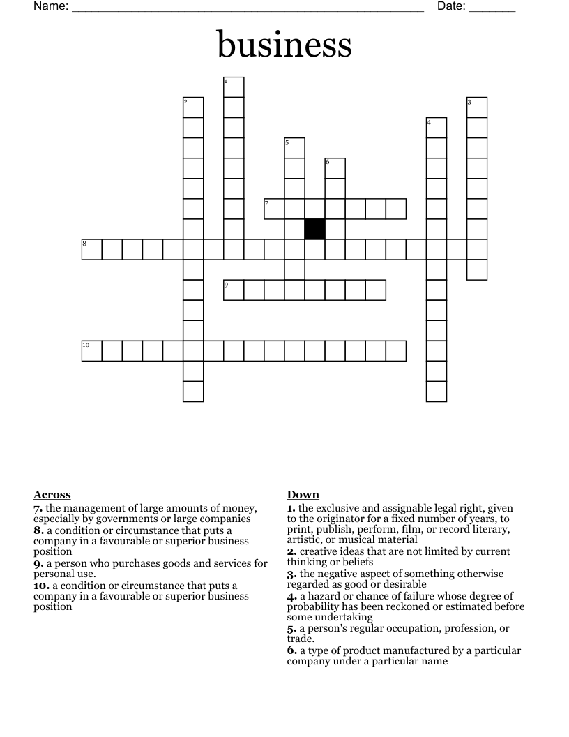 business Crossword