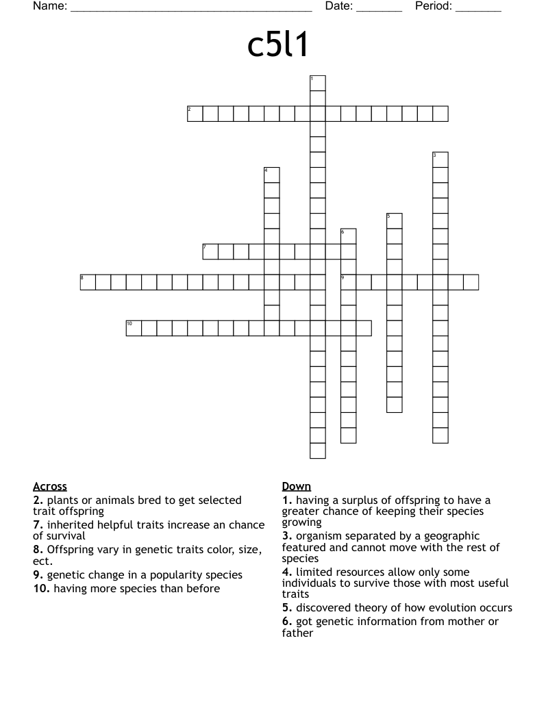 c5l1 Crossword