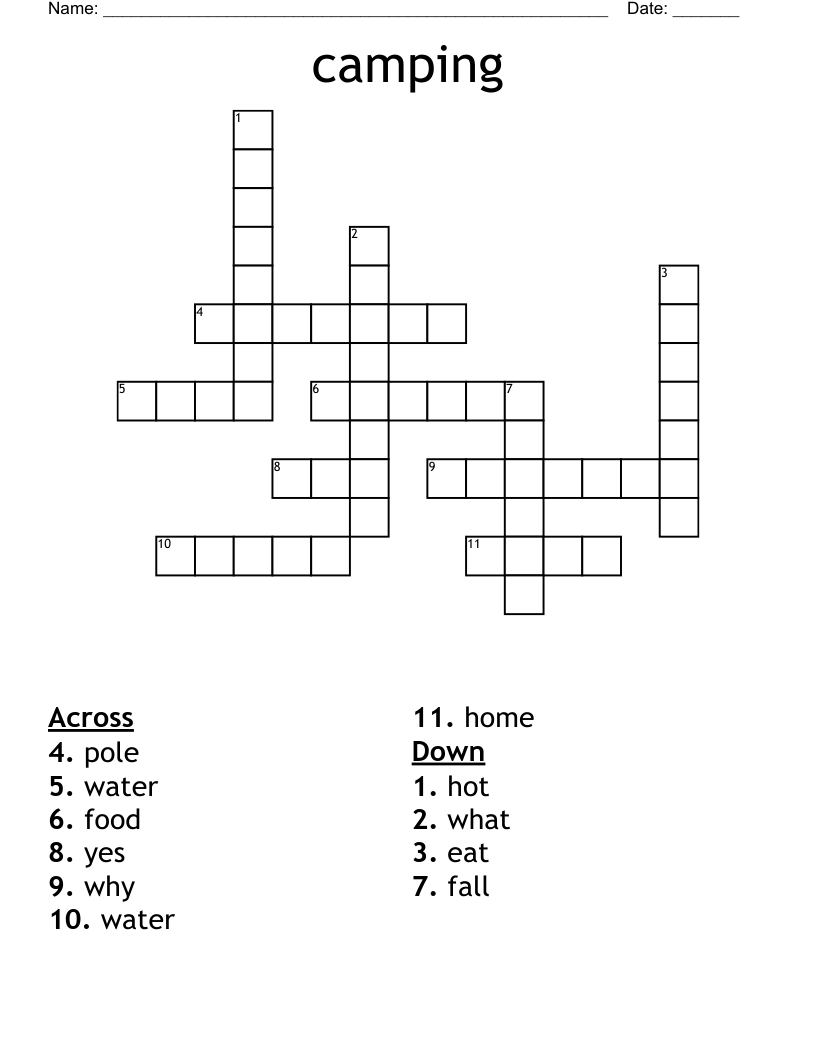 camping Crossword