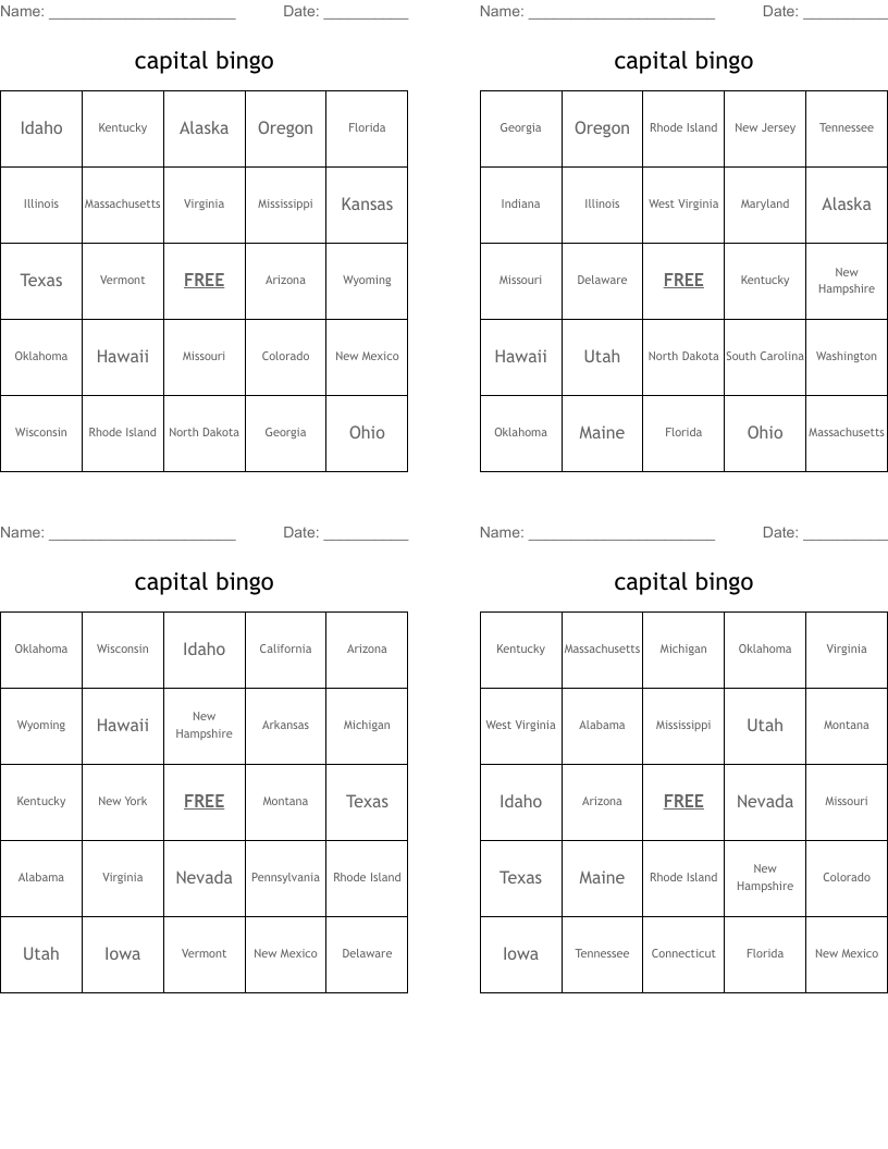 capital bingo