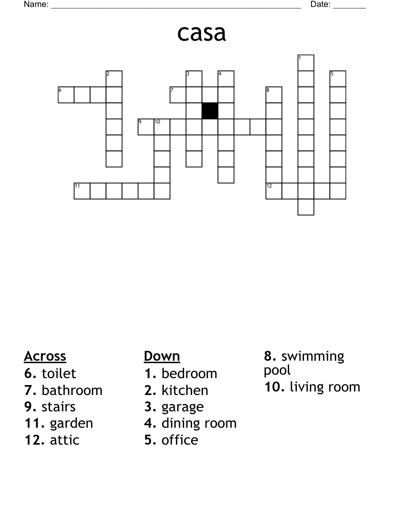 casa Crossword