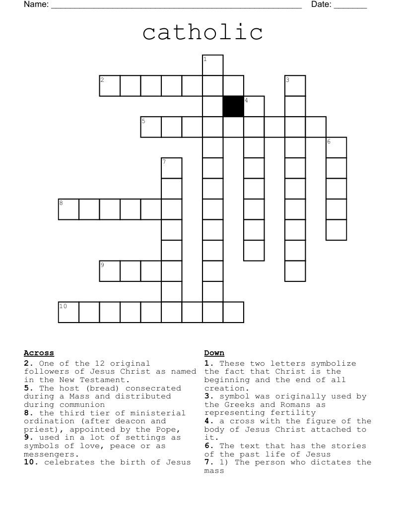 catholic Crossword