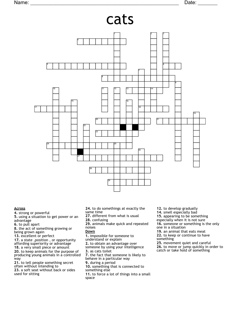 cats Crossword