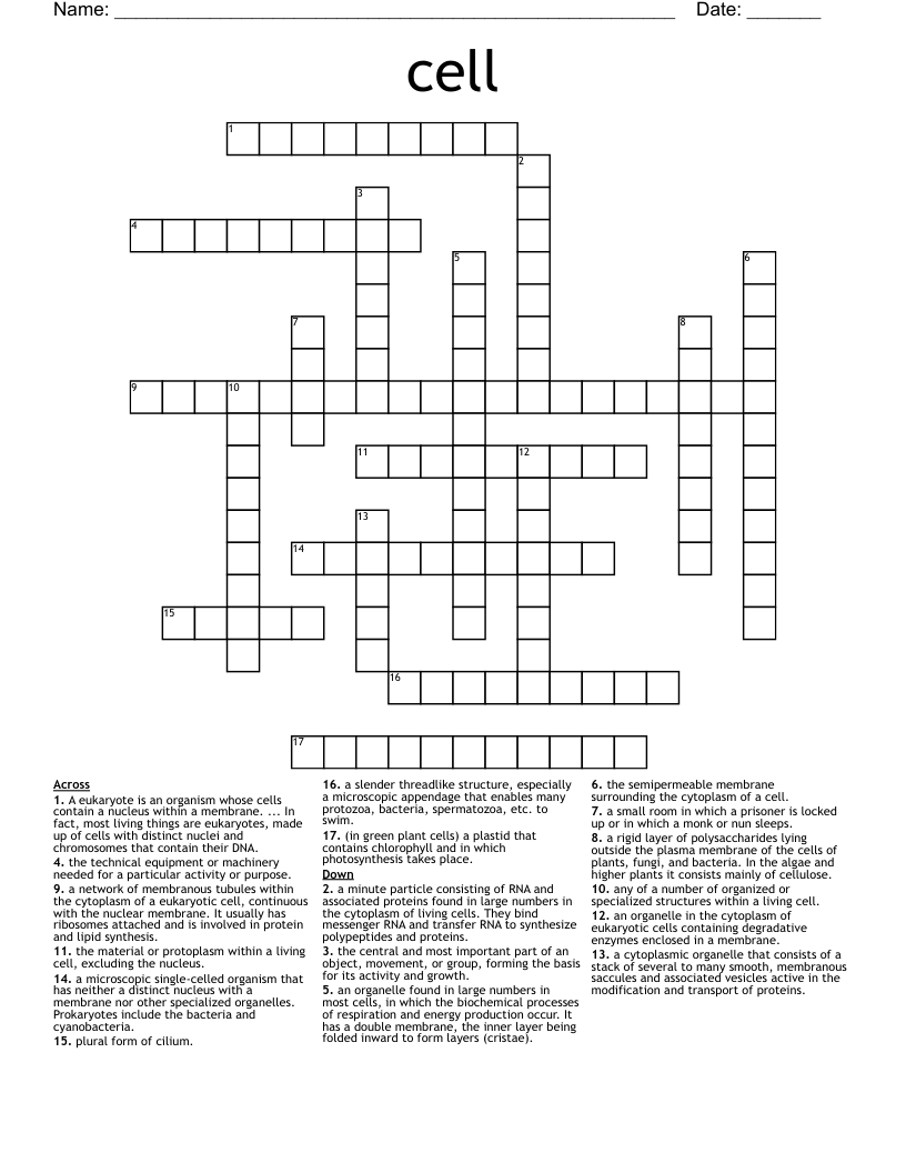 cell Crossword