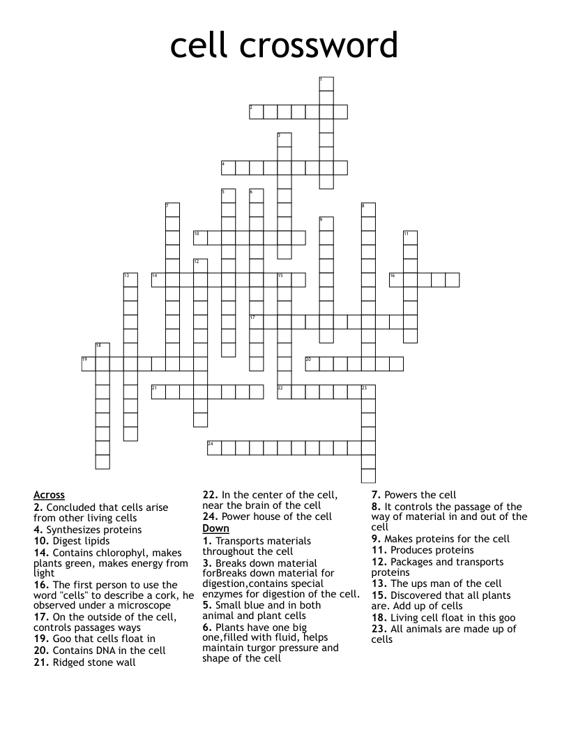 cell crossword