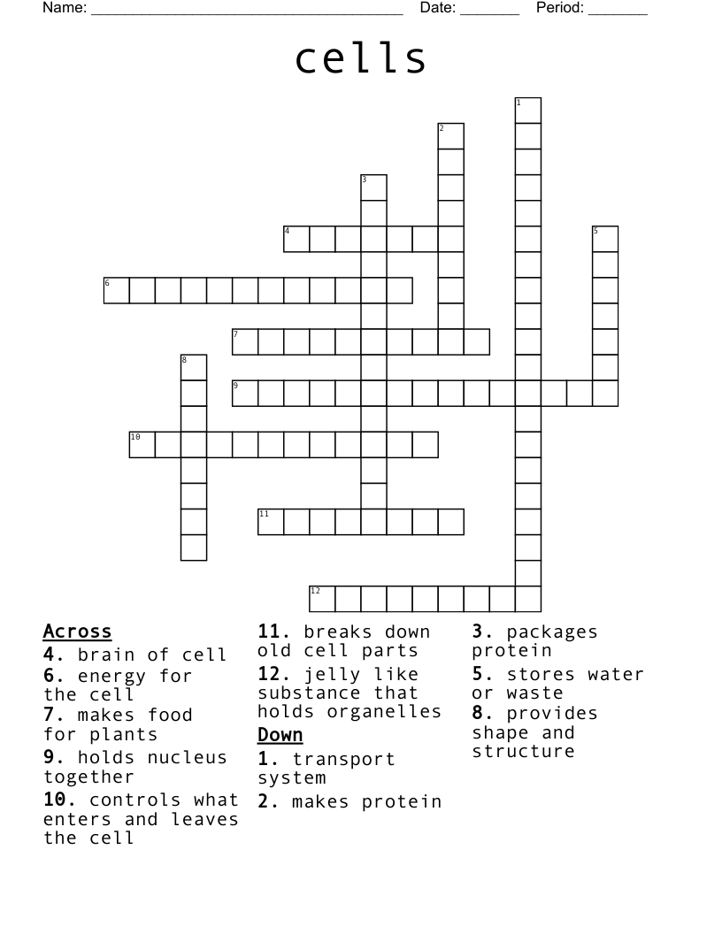 cells Crossword