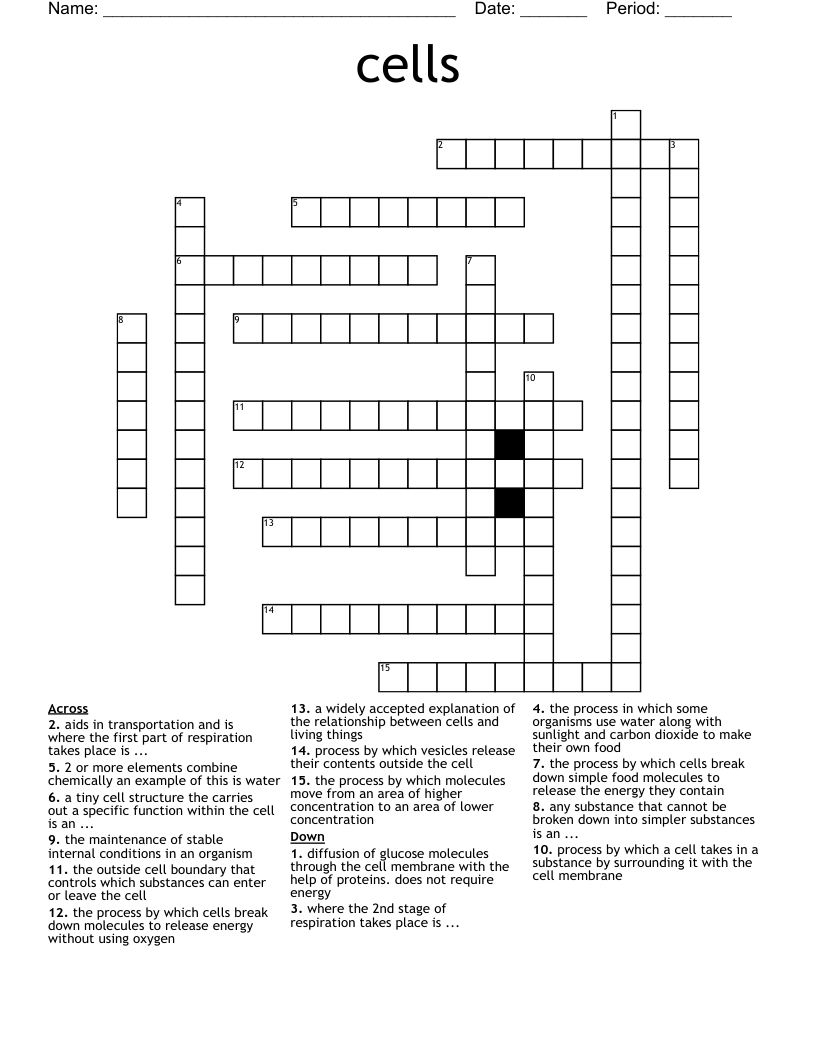cells Crossword