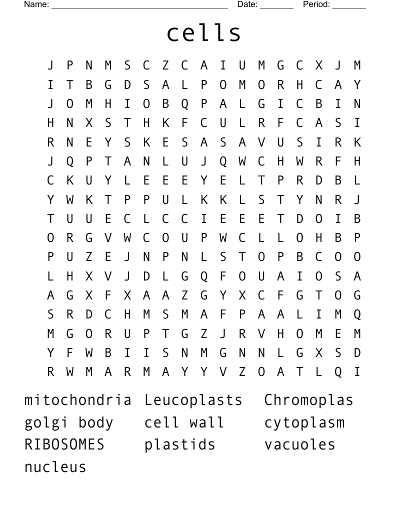 cells Word Search