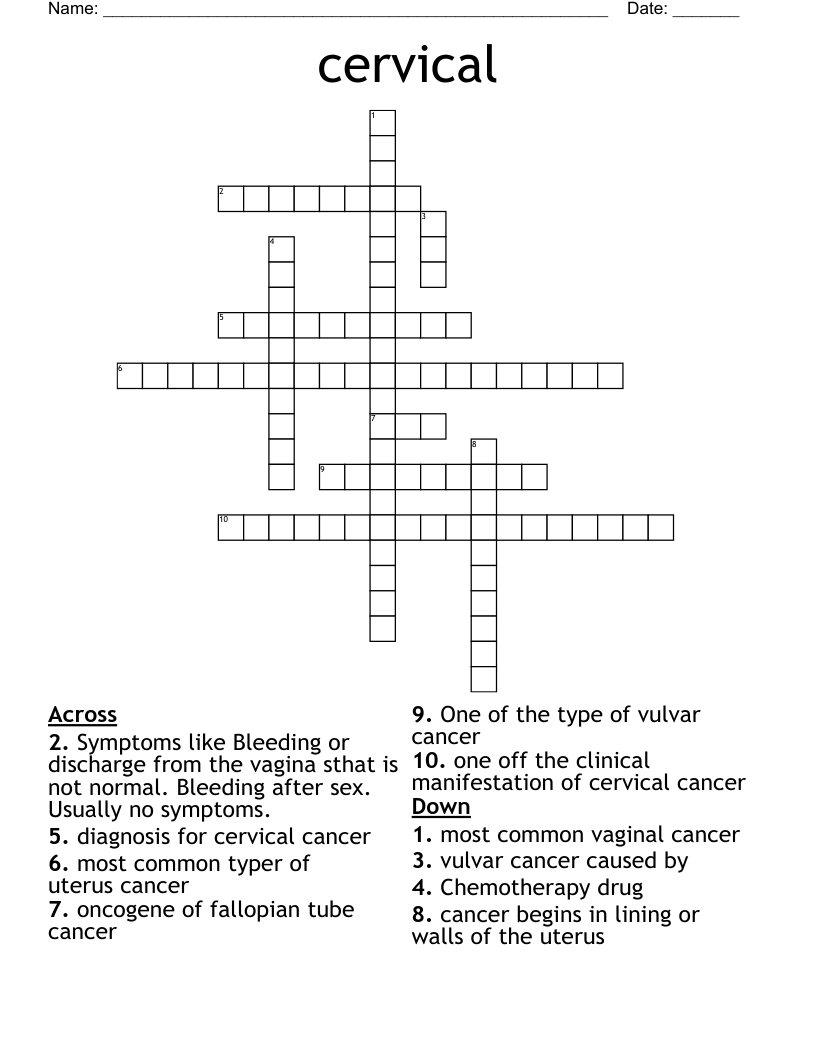cervical Crossword