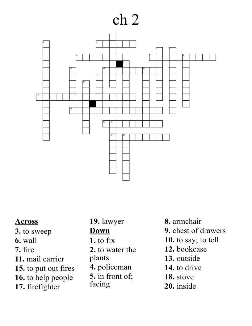 ch 2 Crossword
