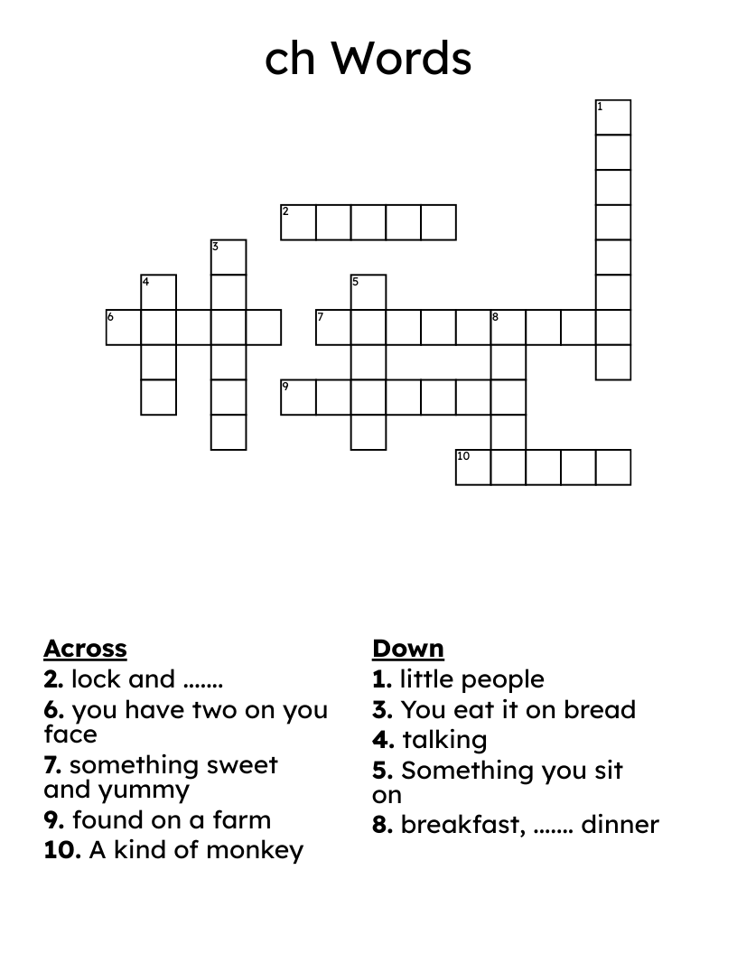 ch Words Crossword