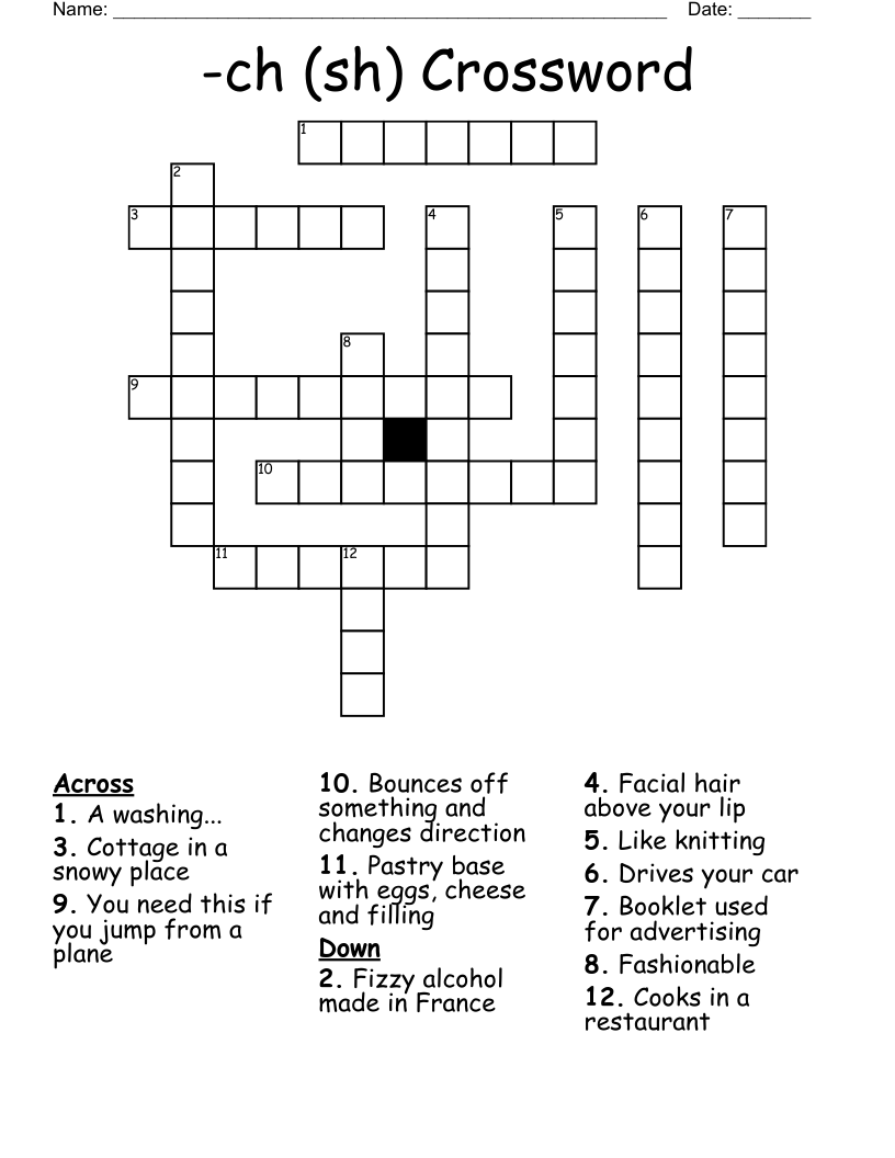 -ch (sh) Crossword