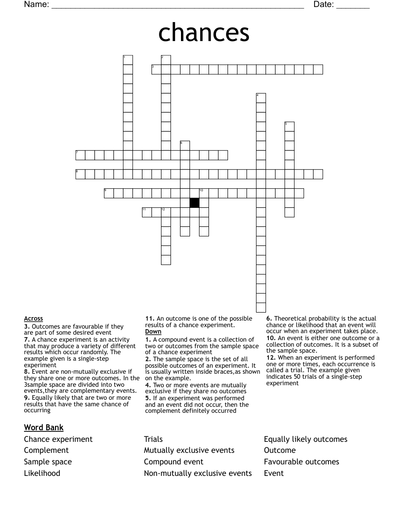 chances Crossword