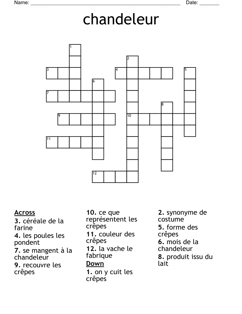 chandeleur Crossword