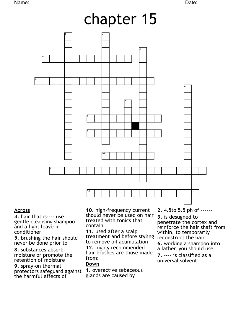 chapter 15 Crossword