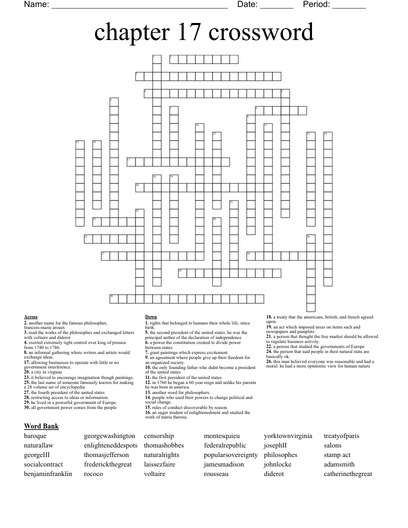 chapter 17 crossword