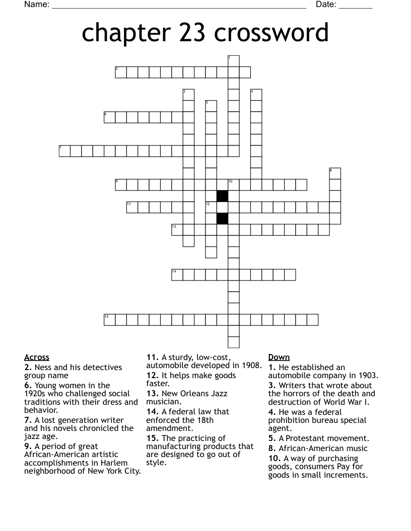 chapter 23 crossword