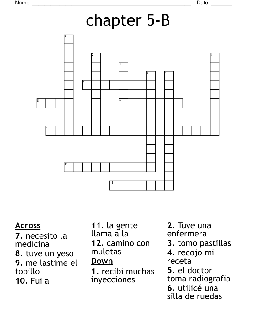 chapter 5-B Crossword