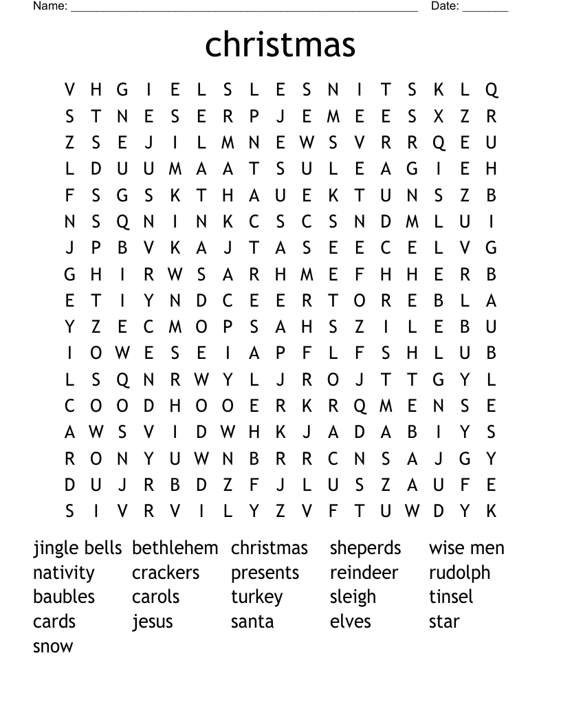christmas Word Search