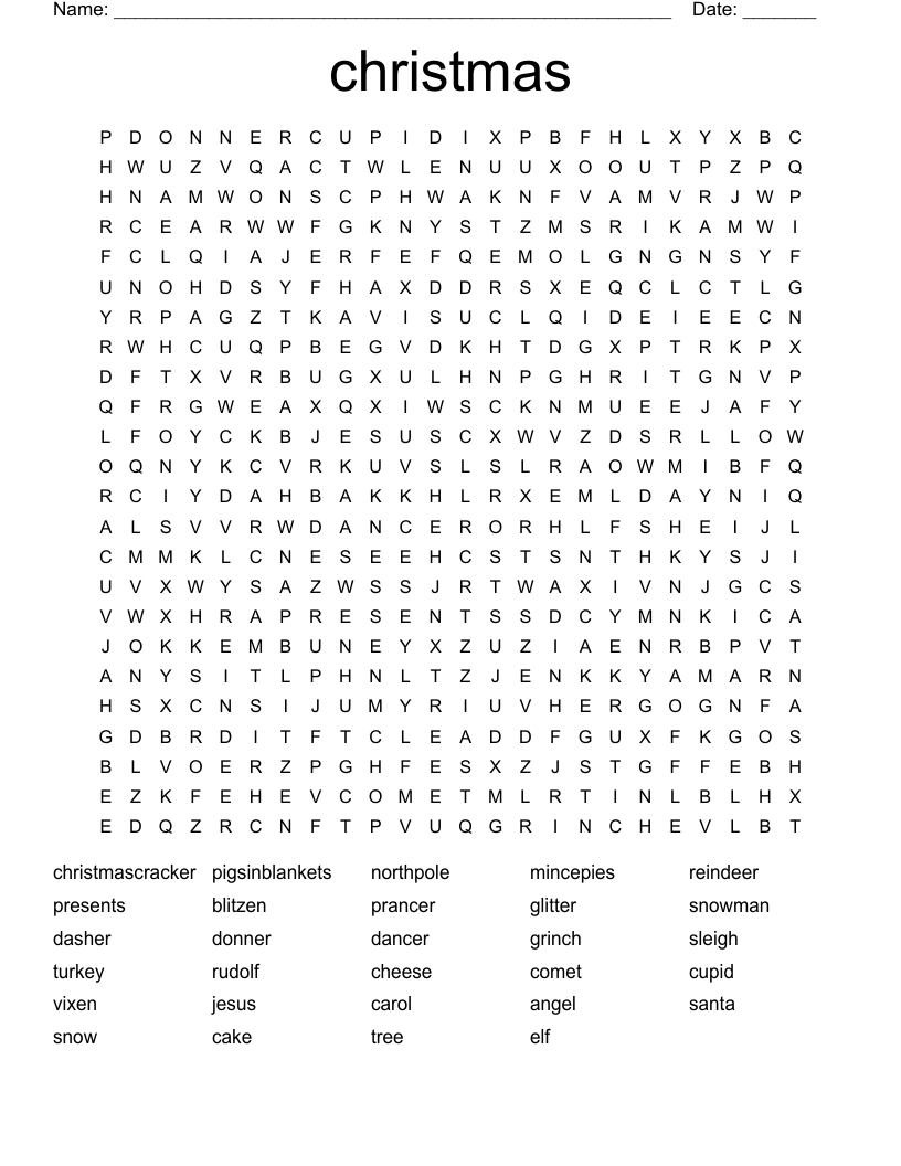 christmas Word Search