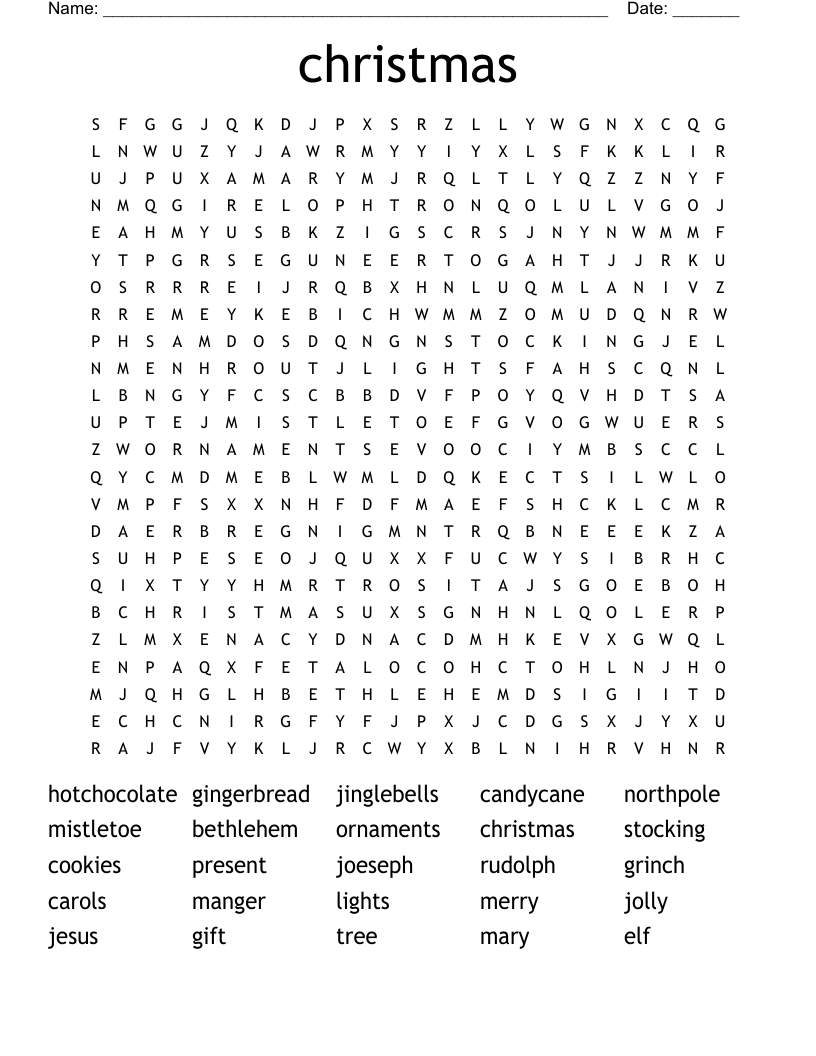 christmas Word Search
