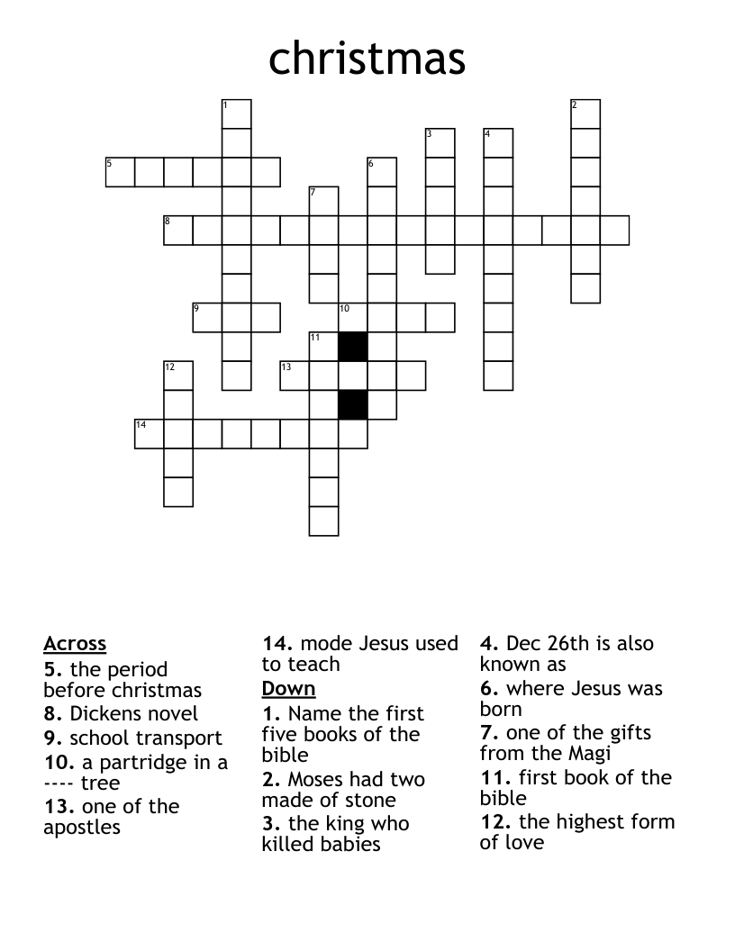 christmas Crossword