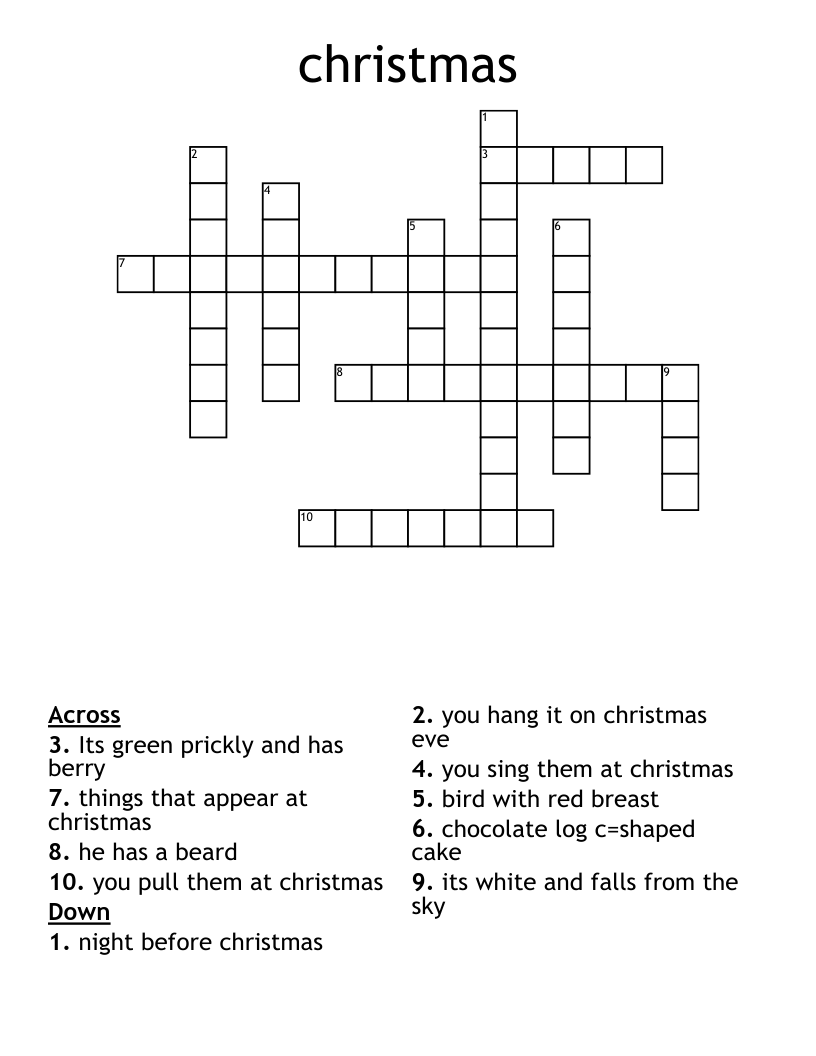 christmas Crossword