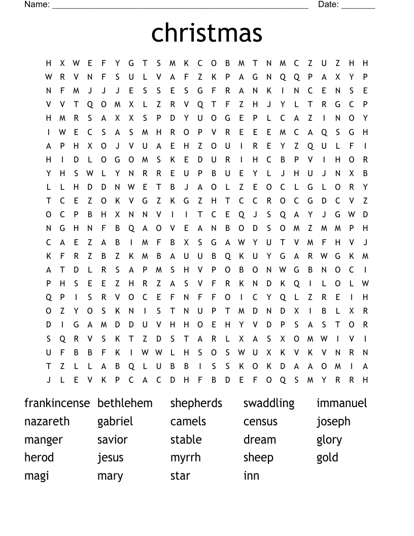 christmas Word Search