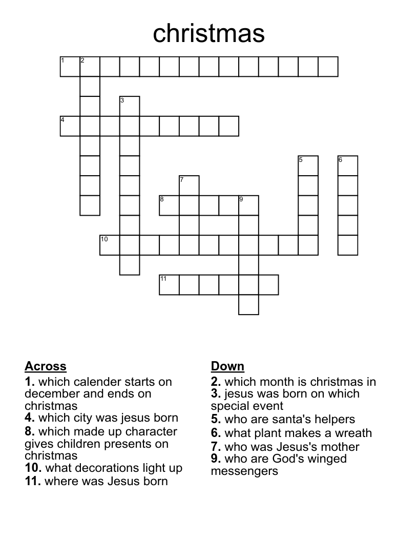 christmas Crossword