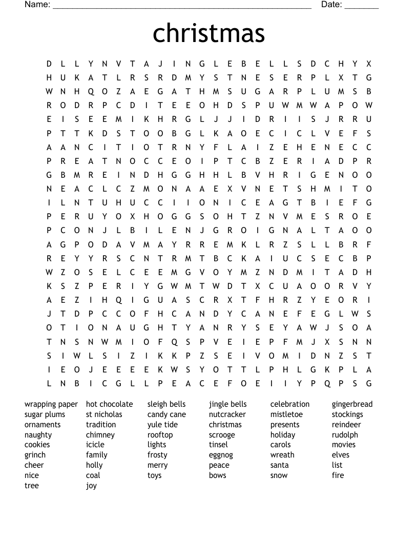 christmas Word Search