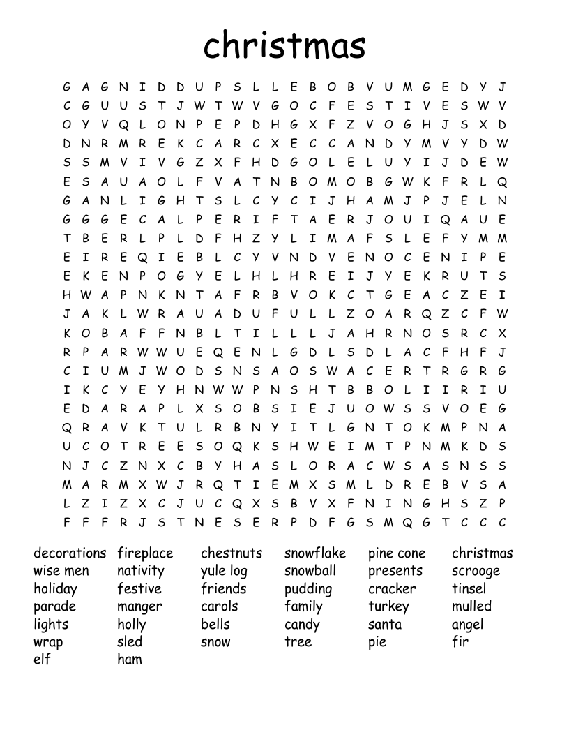 christmas Word Search