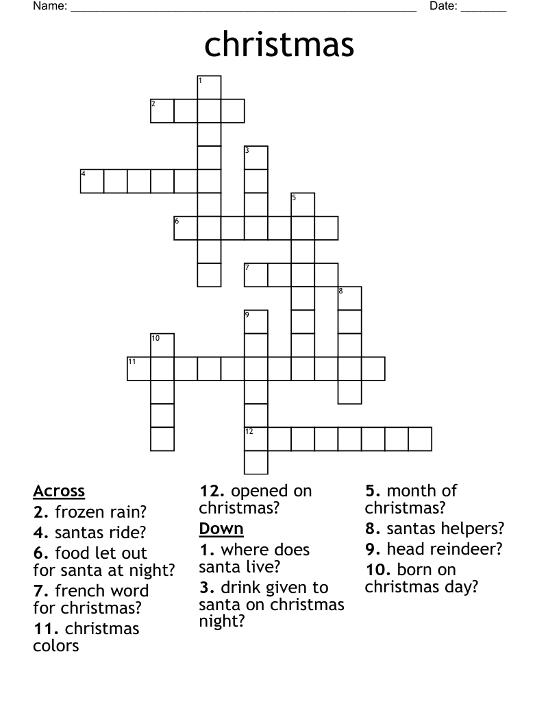 christmas Crossword