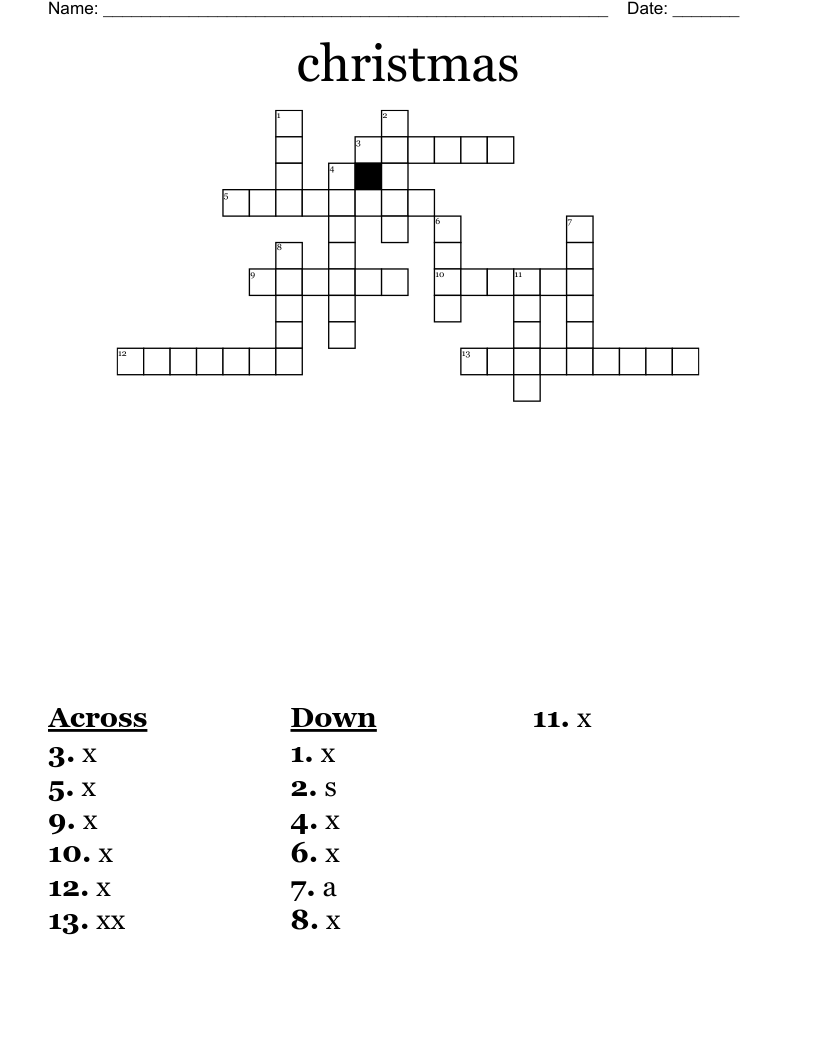 christmas Crossword