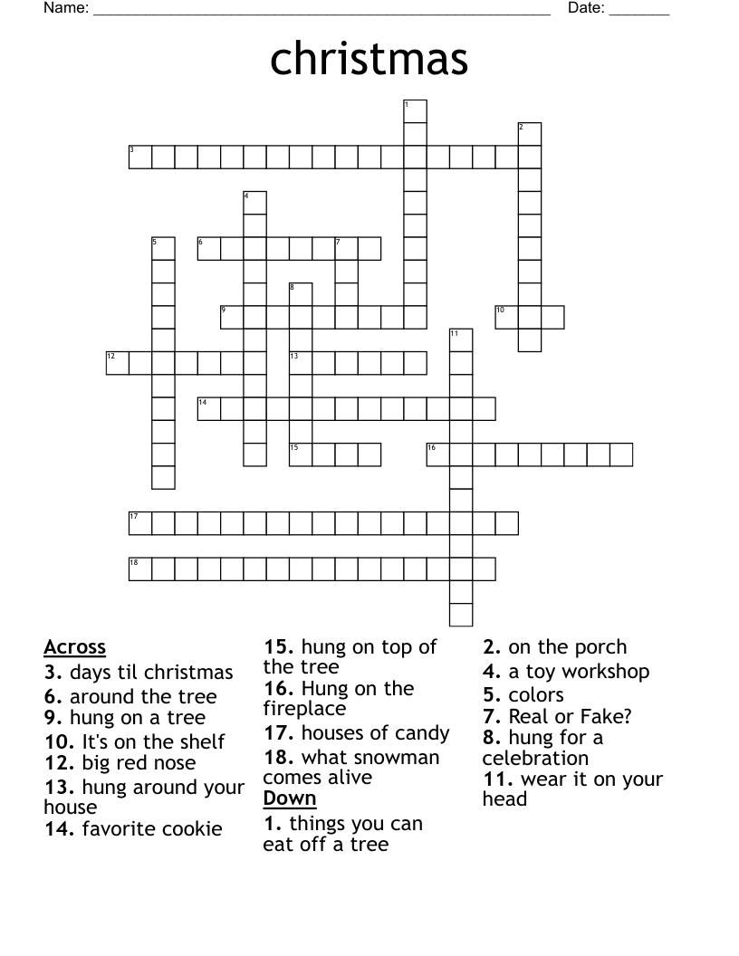 christmas Crossword