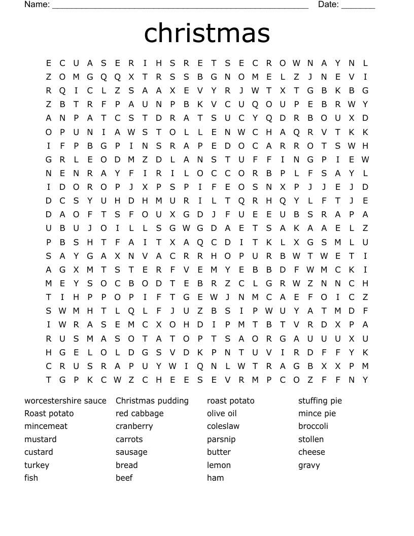 christmas  Word Search