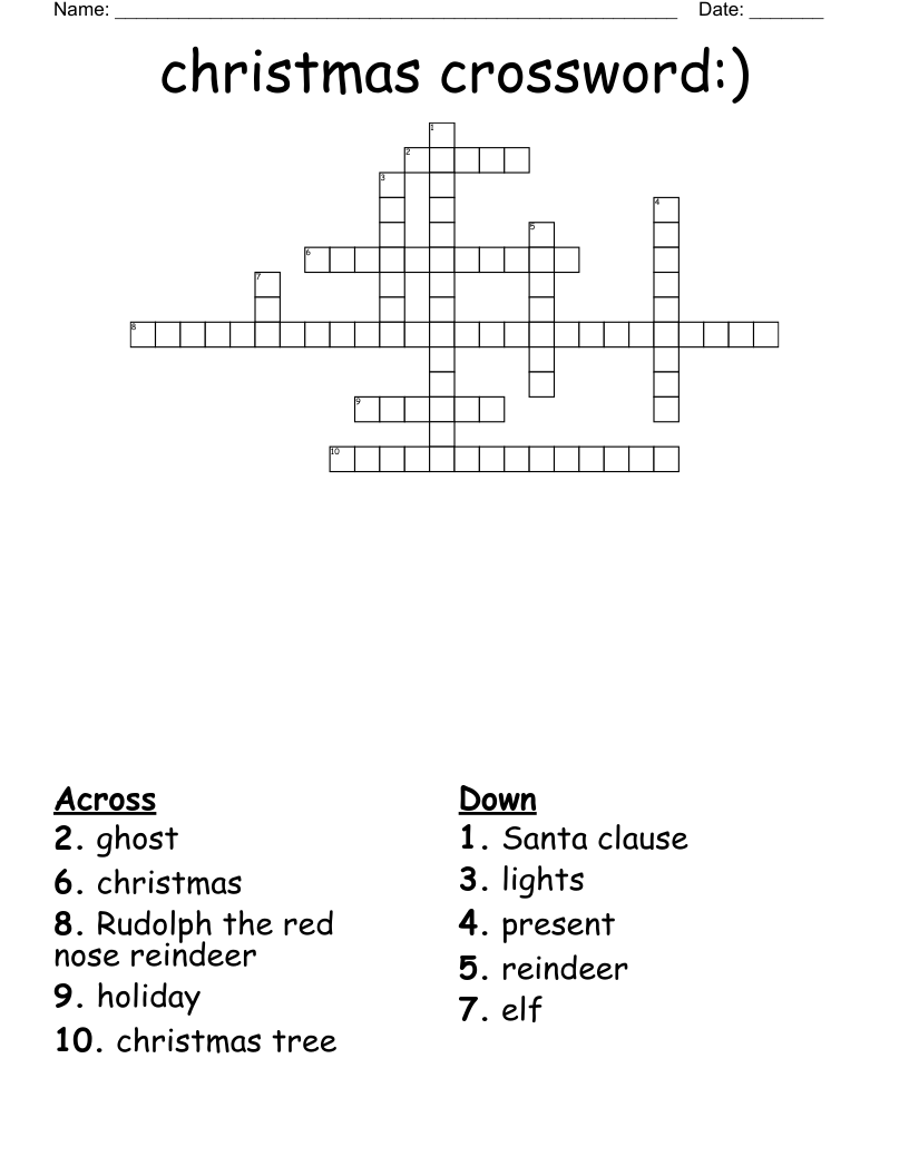 christmas crossword:)