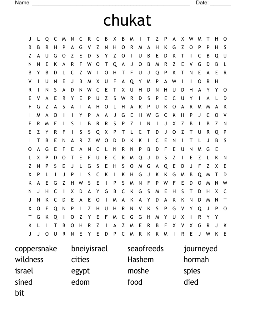 chukat Word Search