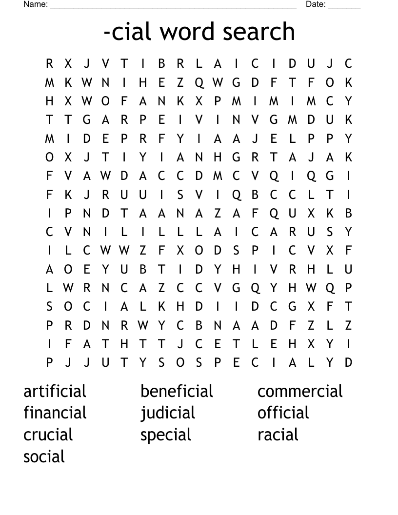-cial word search