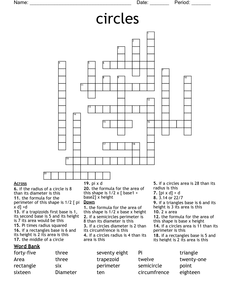 circles Crossword