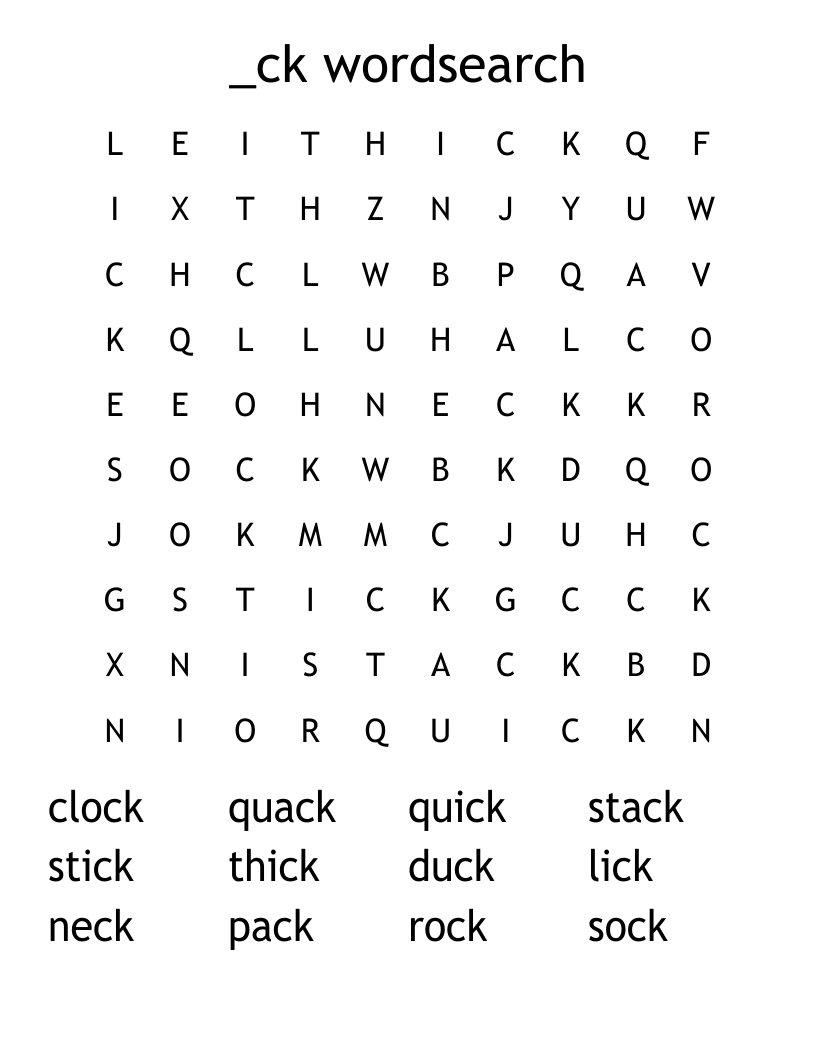 _ck wordsearch