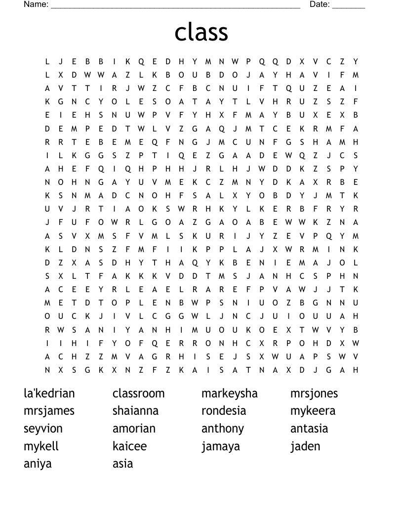 class Word Search